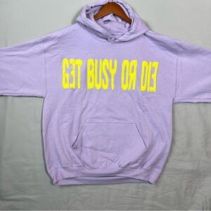SNOT Band Lavender Hoodie with Puffy Letters Design